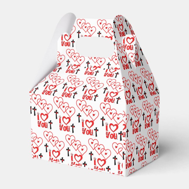Gable Favor Box Valentine's Day (Front Side)