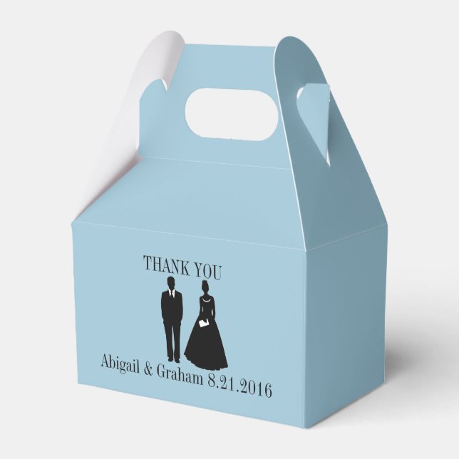 Gabled Wedding Favor Box (Front Side)