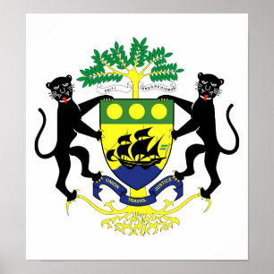 Gabon Coat Of Arms Poster