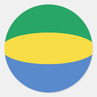 Gabon Fisheye Flag Sticker