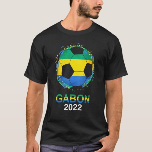 Gabon Flag 2022 Supporter Gabonese Soccer Team Gab T_Shirt