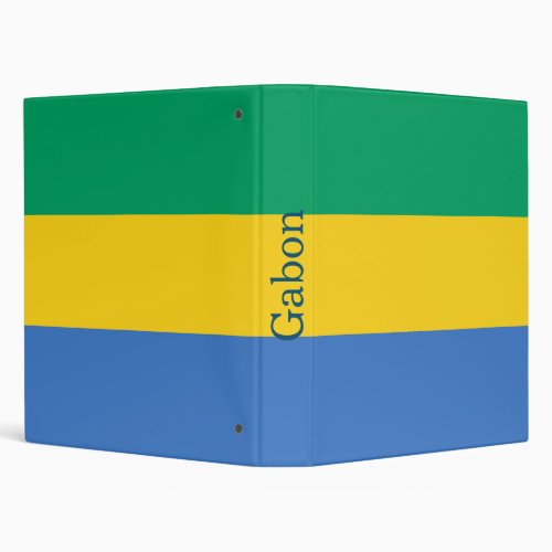 Gabon Flag 3 Ring Binder