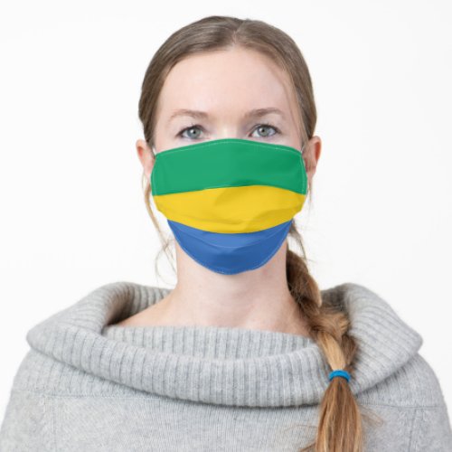 Gabon Flag Adult Cloth Face Mask