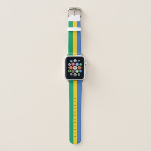 Gabon Flag Apple Watch Band