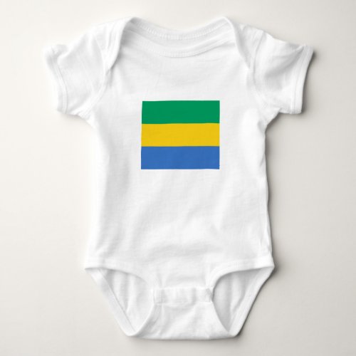 Gabon Flag Baby Bodysuit