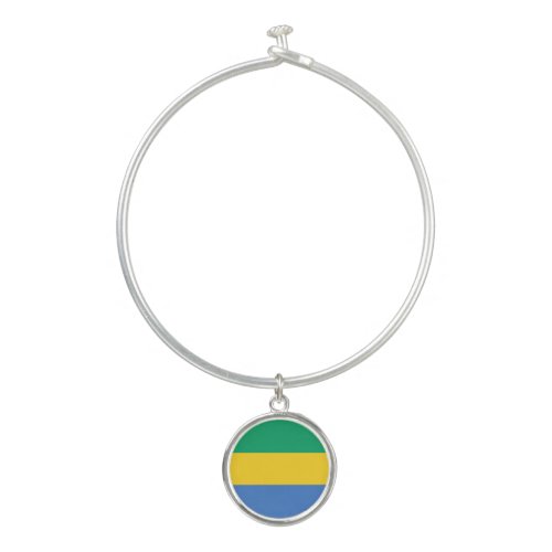 Gabon Flag Bangle Bracelet