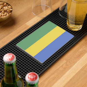 Gabon flag bar mat