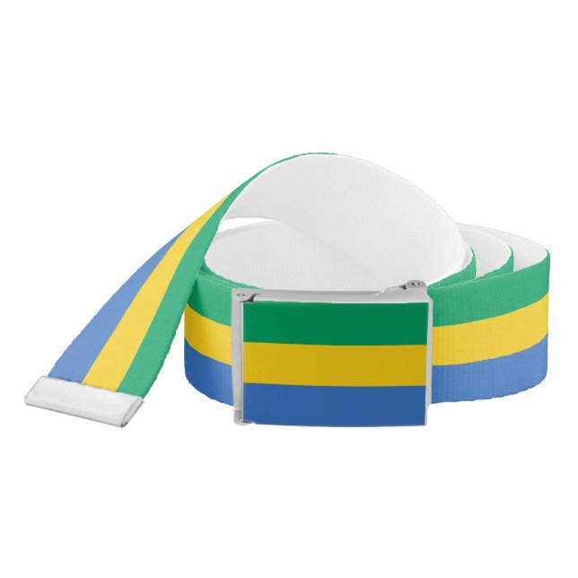Gabon Flag Belt (Snake)