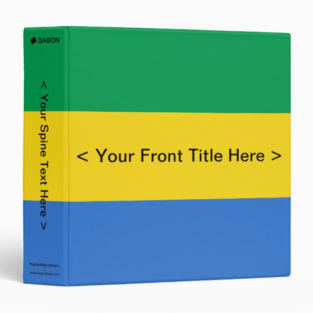 Gabon Flag Binder (Front/Spine)
