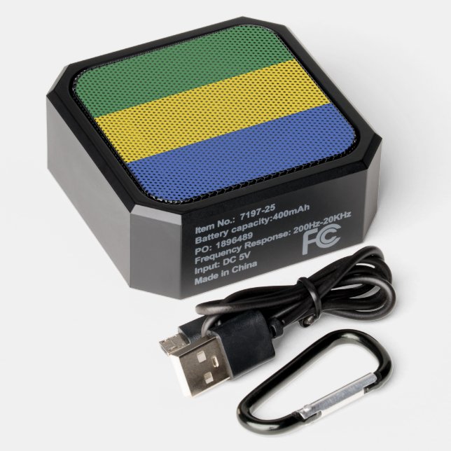 Gabon flag bluetooth speaker (Laydown)