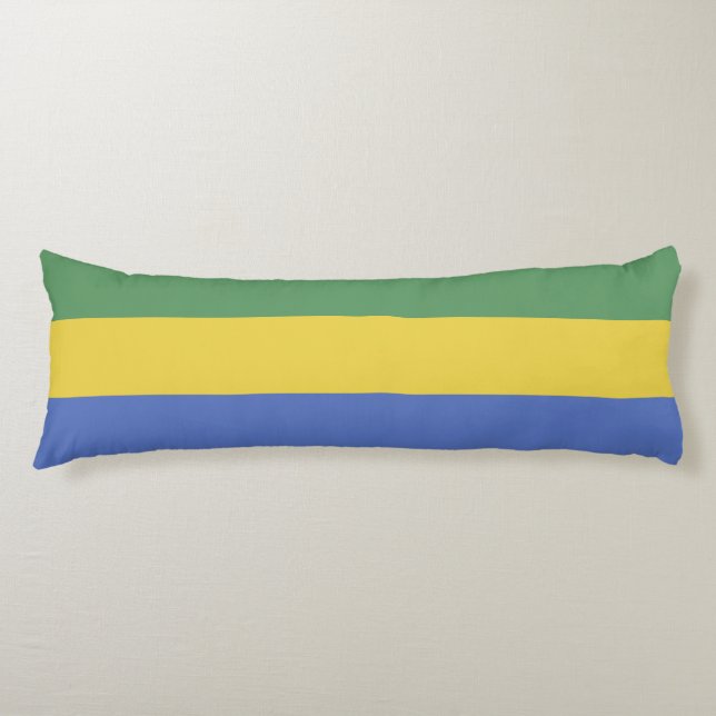 Gabon flag body pillow (Front)