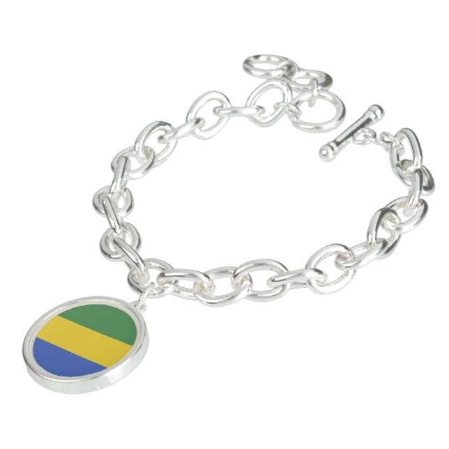 Gabon flag bracelet (Side)