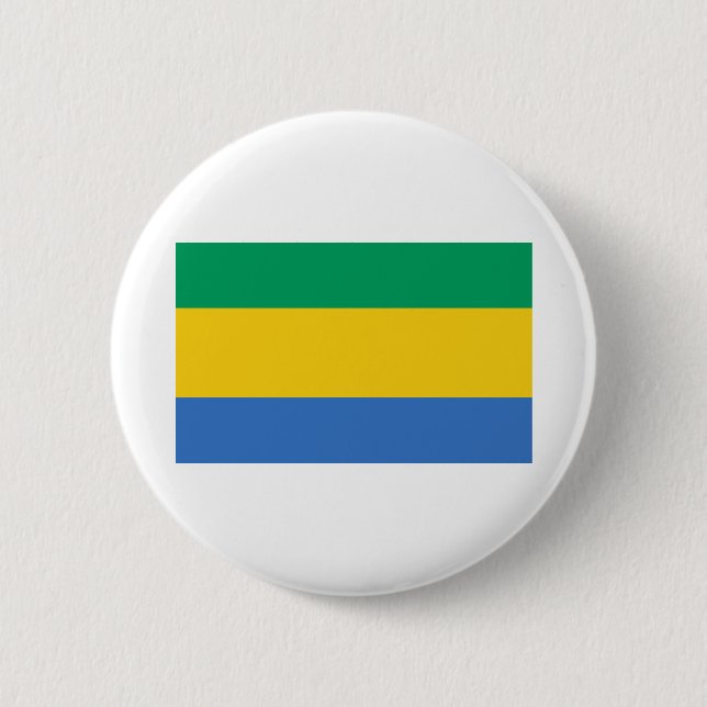 Gabon Flag Button (Front)