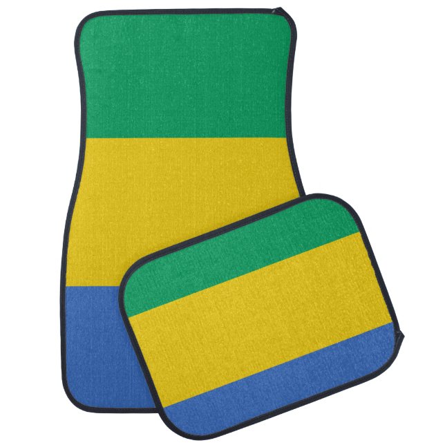 Gabon flag car floor mat (Set)