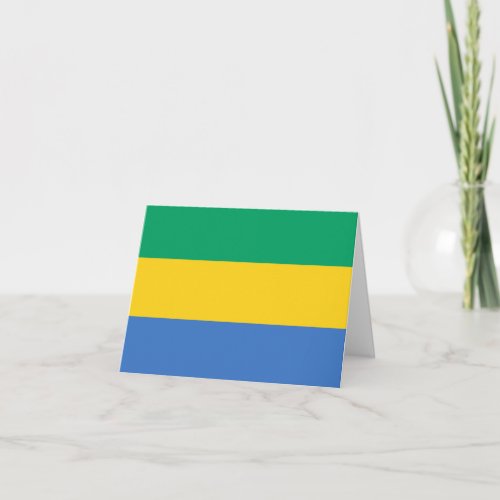 Gabon Flag Card