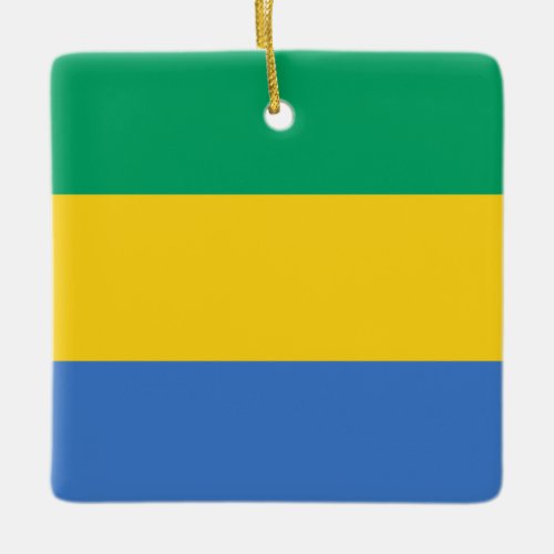 Gabon Flag  Ceramic Ornament