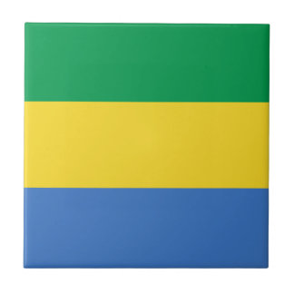 Gabon Flag Ceramic Tile