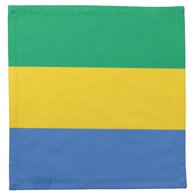 Gabon Flag Cloth Napkin (Front)