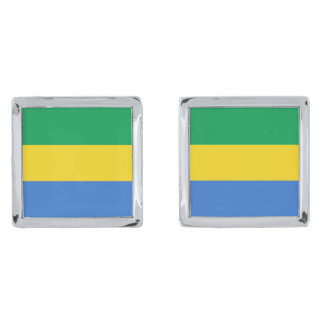 Gabon Flag Cufflinks
