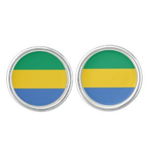Gabon Flag Cufflinks
