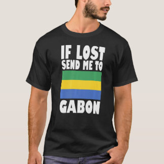 Gabon Flag Design If lost send me to Gabon Premiu T-Shirt