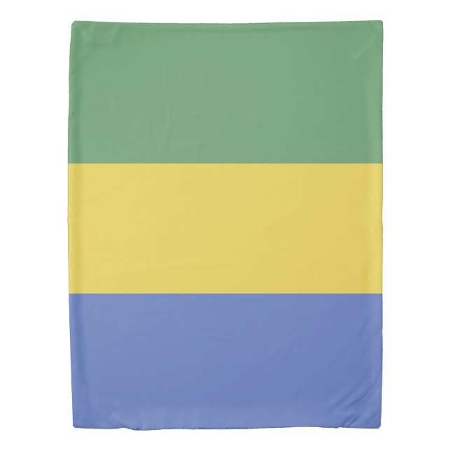 Gabon flag duvet cover (Front)
