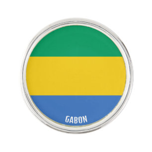 Gabon Flag Elegant Patriotic Lapel Pin