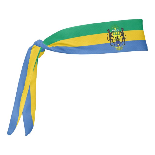 Gabon Flag Elegant Patriotic Tie Headband (Rotate 270)