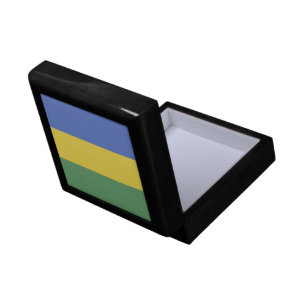 Gabon flag gift box