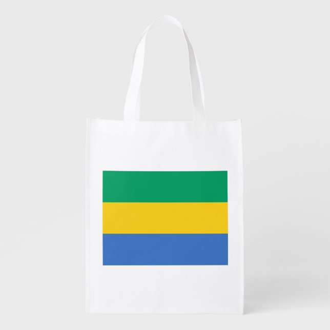 Gabon Flag Grocery Bag (Front)