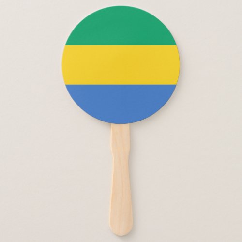 Gabon Flag Hand Fan