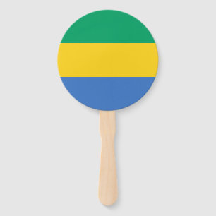 Gabon Flag Hand Fan