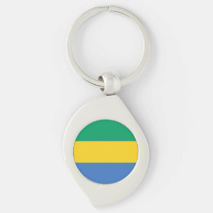 Gabon Flag Keychain