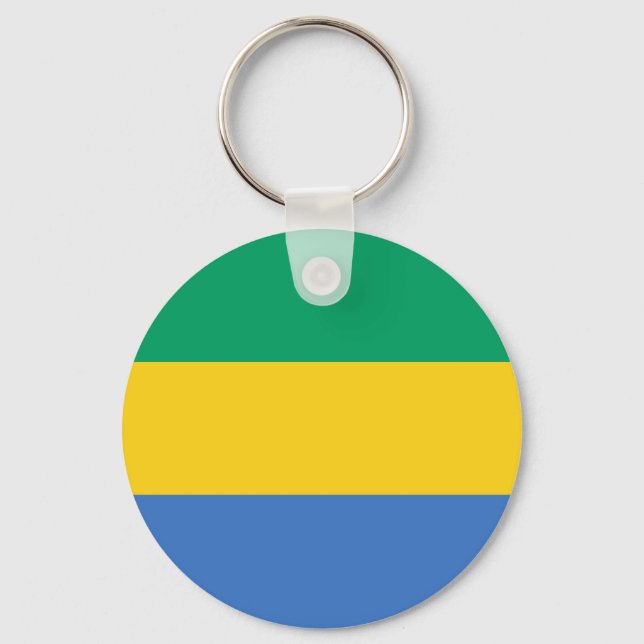 Gabon Flag Keychain (Front)
