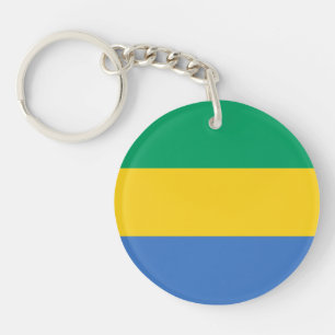 Gabon Flag Keychain