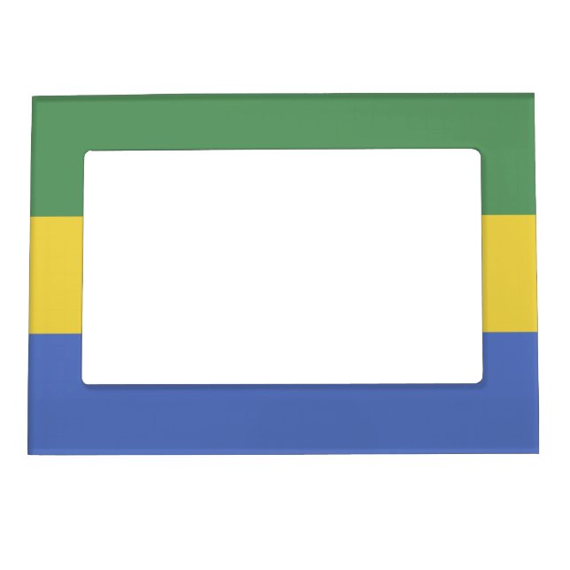 Gabon flag magnetic frame (Front)