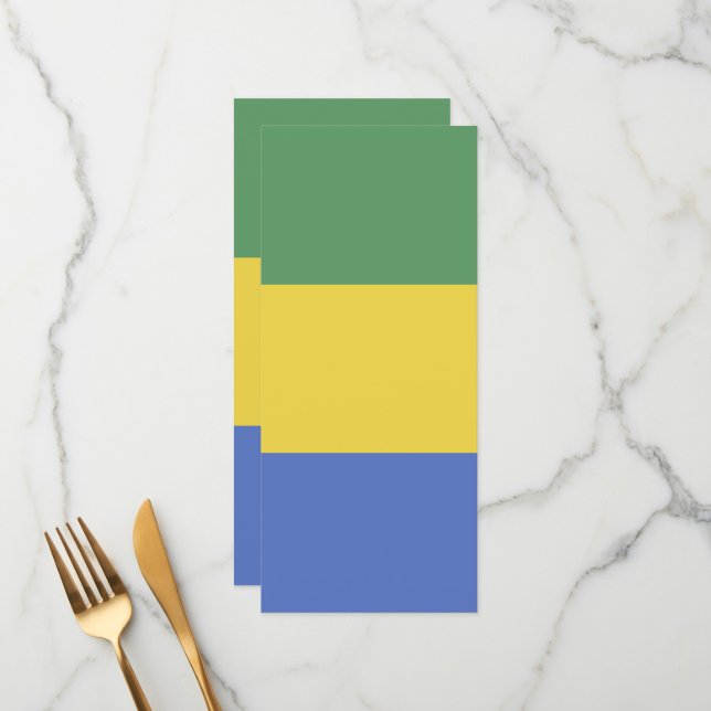 Gabon flag menu (Front/Back In Situ)