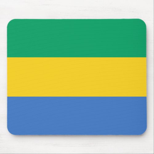 Gabon Flag Mouse Pad