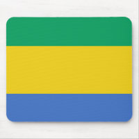 Gabon flag mouse pad