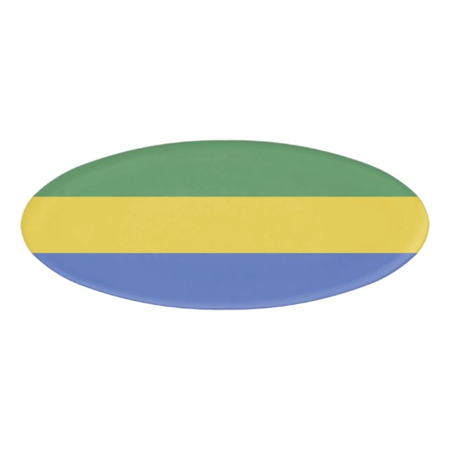 Gabon flag name tag (Front)