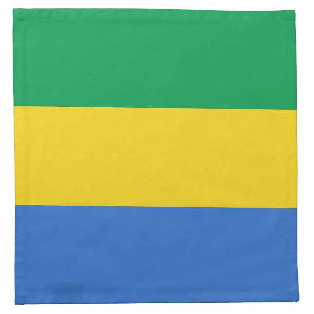 Gabon Flag Napkin (Front)