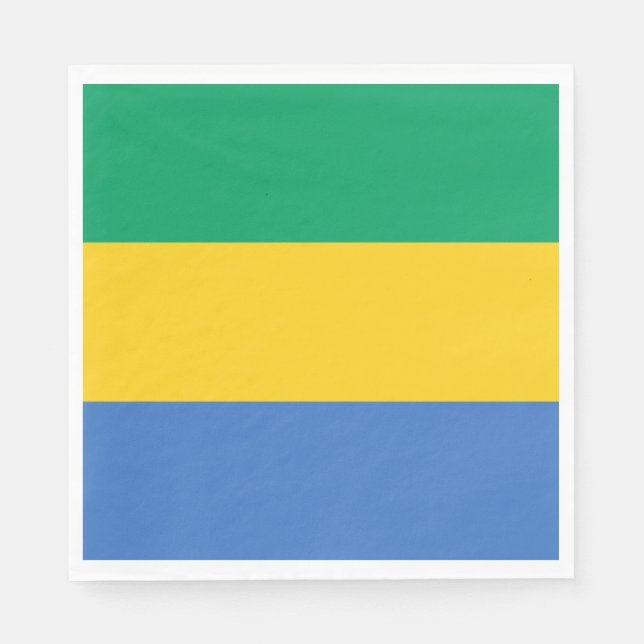 Gabon Flag Napkins (Front)