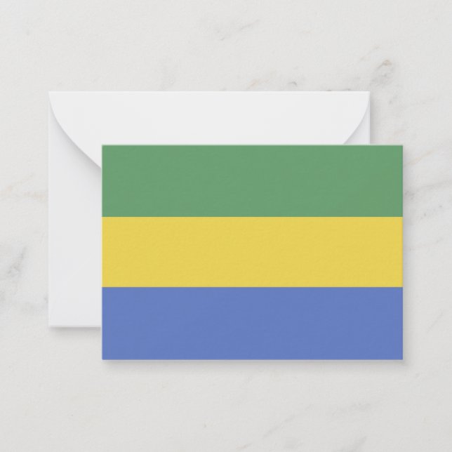 Gabon flag note card (Front)