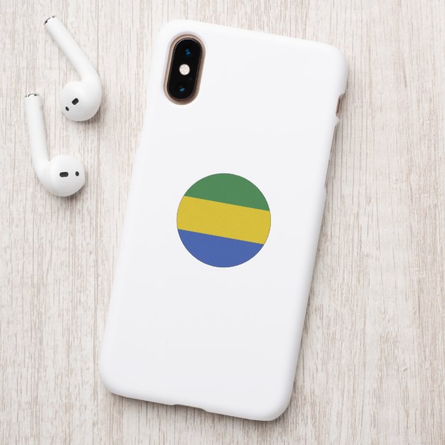 Gabon flag patch (On Phone Back)