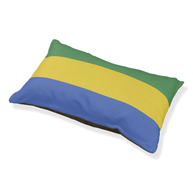 Gabon flag pet bed (Angled)