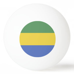 Gabon flag ping pong ball