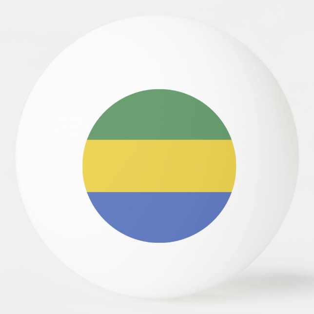Gabon flag ping pong ball (Front)