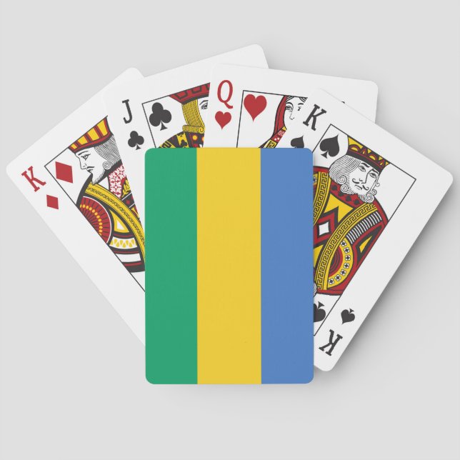 Gabon Flag Poker Cards (Back)