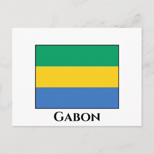 Gabon Flag Postcard