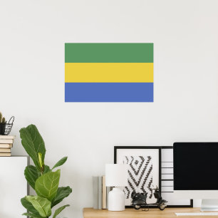 Gabon flag poster